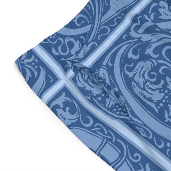 Men's Board Shorts (AOP) - Q Blue - Blue BG - Image 32