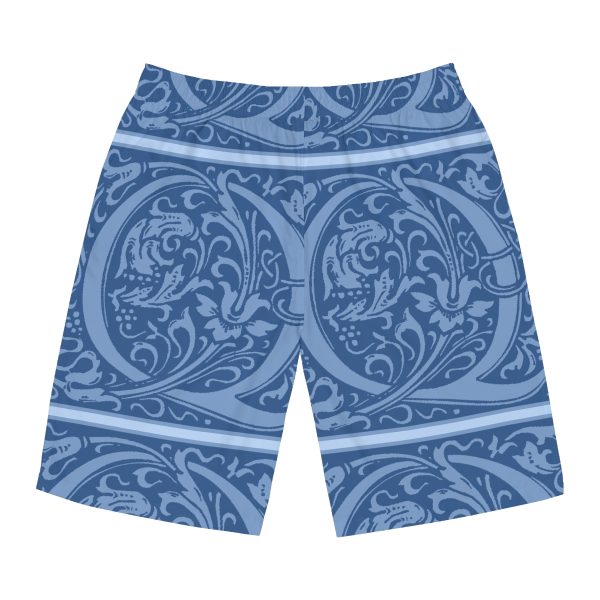 Men's Board Shorts (AOP) - Q Blue - Blue BG - Image 2