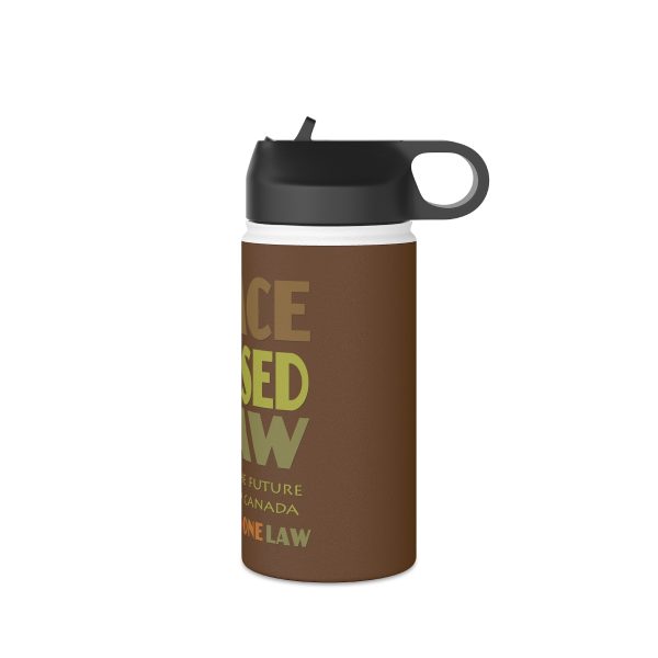 Stainless Steel Water Bottle, Standard Lid - END RACE BASED LAW Canada - Earth Tones - Image 8