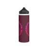 Stainless Steel Water Bottle, Standard Lid - Unity4Earth Oval - Pinks - Image 12