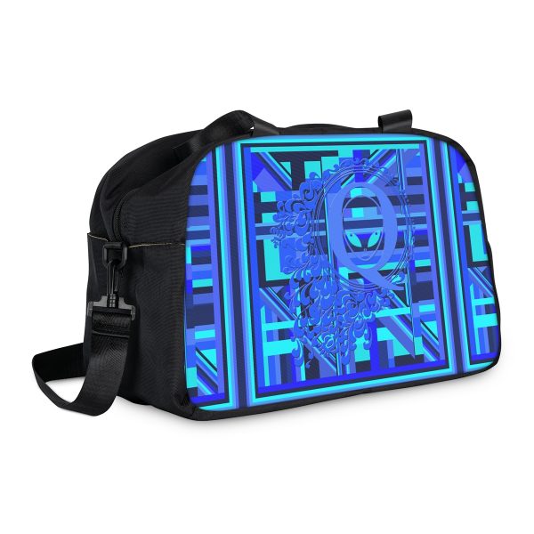 Fitness Handbag - Q Splash Geometric Multi Blue BG - Image 3