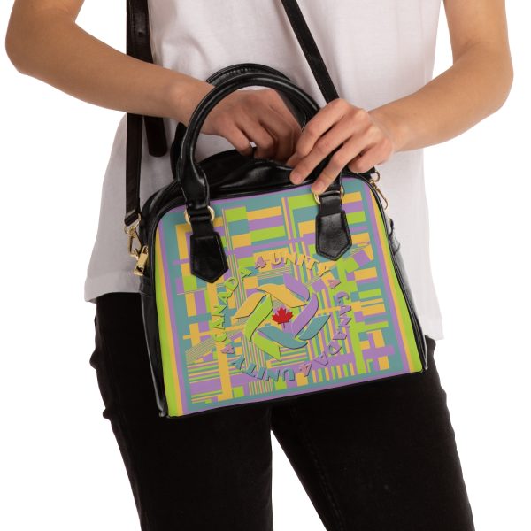 Shoulder Handbag - Unity4Canada - Pastels - Geometric BG