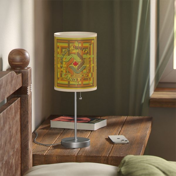 Lamp on a Stand, US|CA plug - Unity4Canada -  Earth Tones - Geometric BG - Image 11