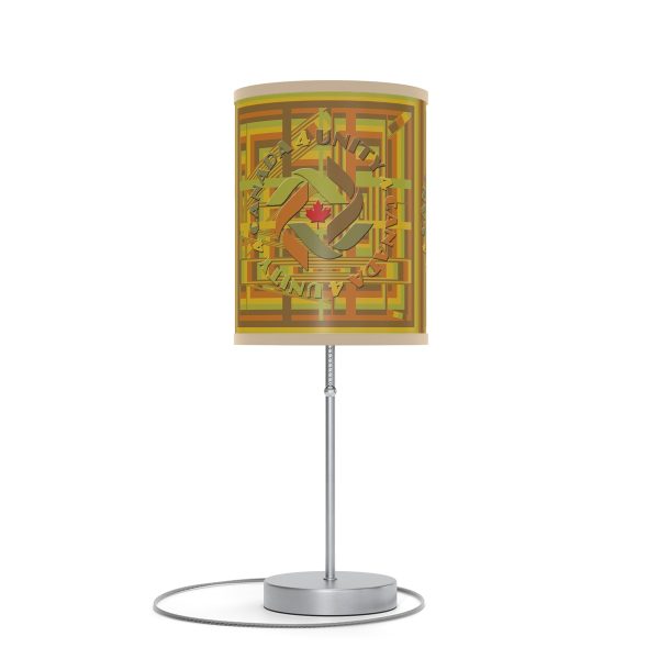 Lamp on a Stand, US|CA plug - Unity4Canada -  Earth Tones - Geometric BG - Image 7