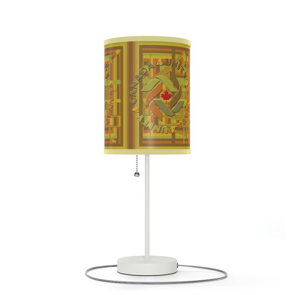 Lamp on a Stand, US|CA plug - Unity4Canada -  Earth Tones - Geometric BG - Image 5