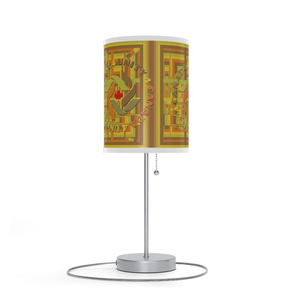 Lamp on a Stand, US|CA plug - Unity4Canada -  Earth Tones - Geometric BG - Image 51
