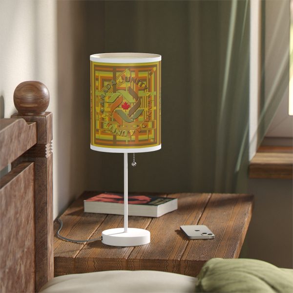 Lamp on a Stand, US|CA plug - Unity4Canada -  Earth Tones - Geometric BG - Image 59