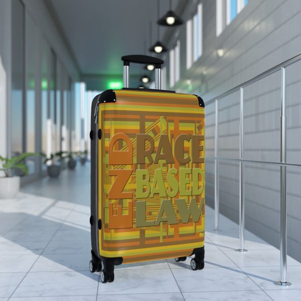 Suitcase - END RACE BASED LAW - Earth Tones - Geometric BG - Image 13