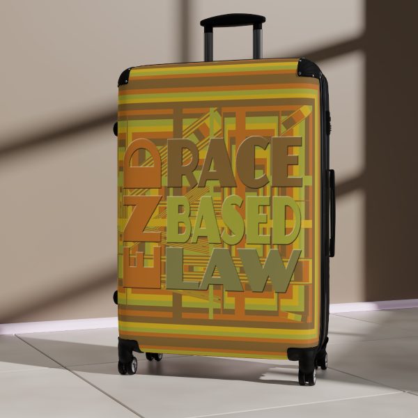 Suitcase - END RACE BASED LAW - Earth Tones - Geometric BG