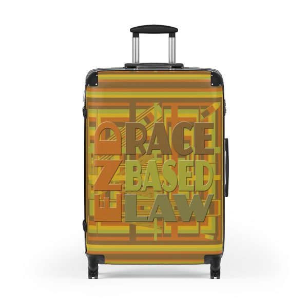 Suitcase - END RACE BASED LAW - Earth Tones - Geometric BG - Image 2