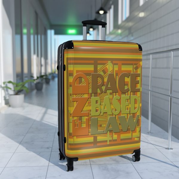 Suitcase - END RACE BASED LAW - Earth Tones - Geometric BG - Image 4