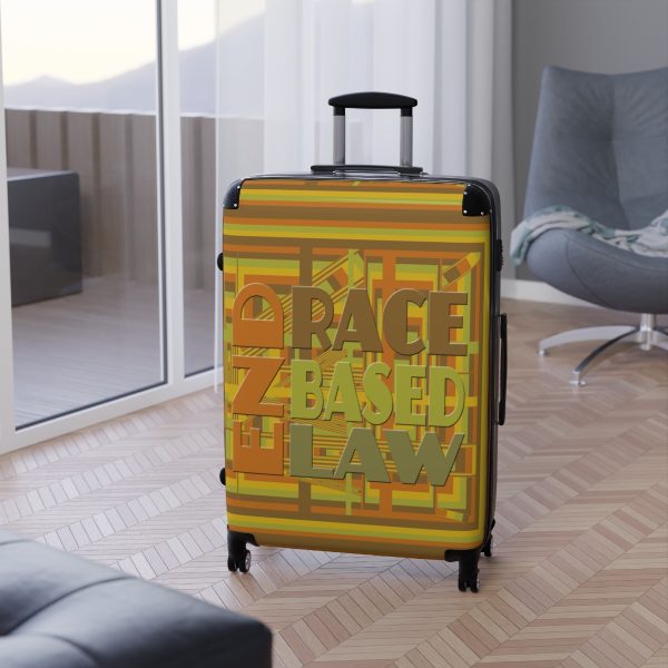 Suitcase - END RACE BASED LAW - Earth Tones - Geometric BG - Image 5