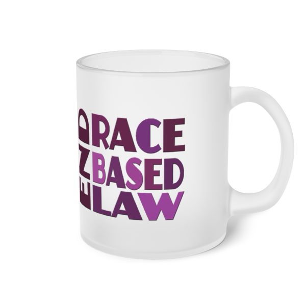 Frosted Glass Mug - END RACE BASED LAW - Purples - Image 4