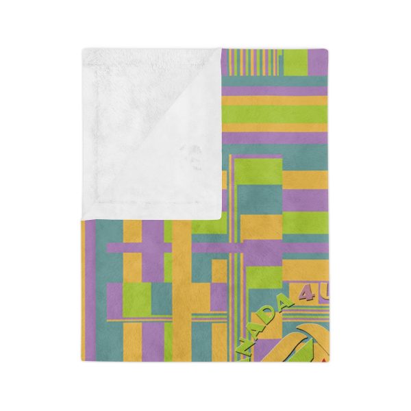 Velveteen Minky Blanket - Unity4Canada - Pastels - Geometric BG - Image 8