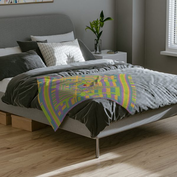 Velveteen Minky Blanket - Unity4Canada - Pastels - Geometric BG - Image 10