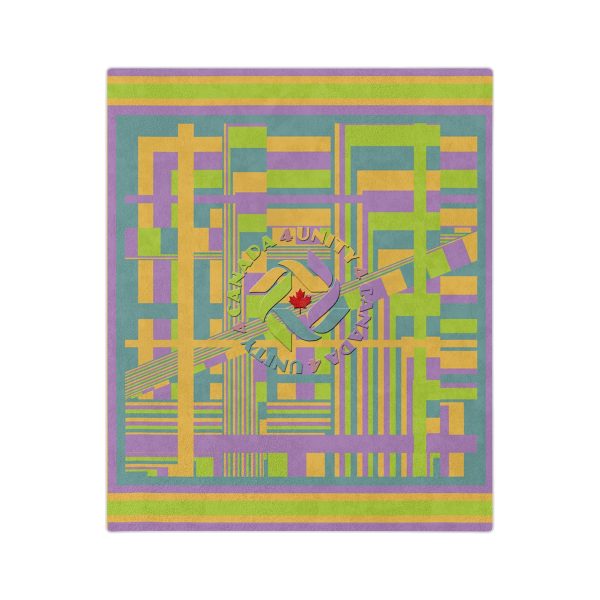 Velveteen Minky Blanket - Unity4Canada - Pastels - Geometric BG - Image 11