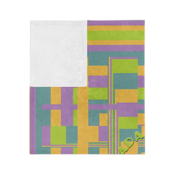 Velveteen Minky Blanket - Unity4Canada - Pastels - Geometric BG - Image 13