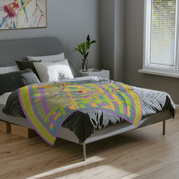 Velveteen Minky Blanket - Unity4Canada - Pastels - Geometric BG - Image 15