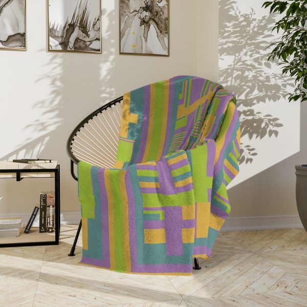 Velveteen Minky Blanket - Unity4Canada - Pastels - Geometric BG