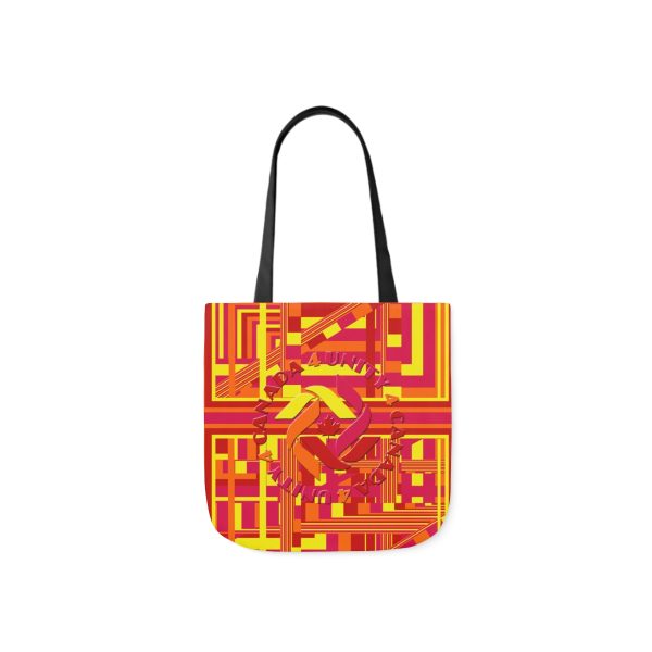 Polyester Canvas Tote Bag (AOP) - Unity4Canada - Sunset Colours - Geometric BG - Image 29