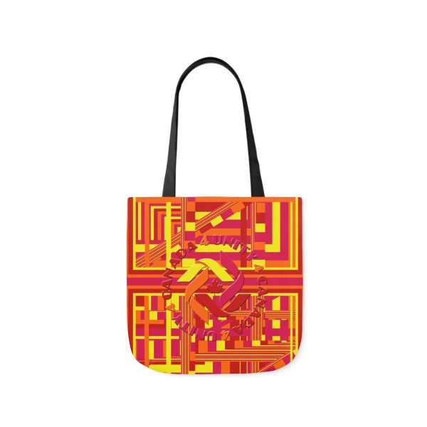 Polyester Canvas Tote Bag (AOP) - Unity4Canada - Sunset Colours - Geometric BG - Image 49
