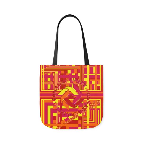 Polyester Canvas Tote Bag (AOP) - Unity4Canada - Sunset Colours - Geometric BG - Image 14