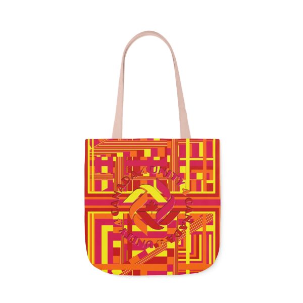 Polyester Canvas Tote Bag (AOP) - Unity4Canada - Sunset Colours - Geometric BG - Image 18