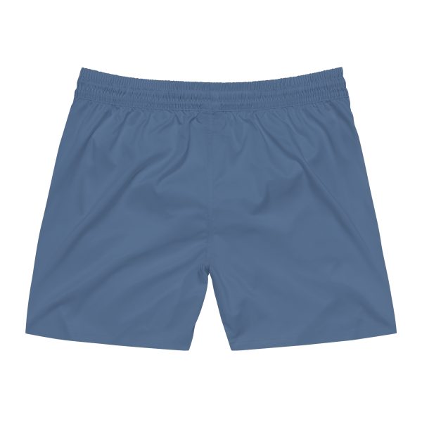 Men's Mid-Length Swim Shorts (AOP) - END RACE BASED LAW - Blues - Blue BG - Image 8