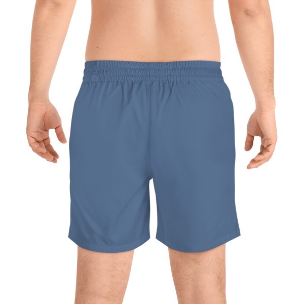 Men's Mid-Length Swim Shorts (AOP) - END RACE BASED LAW - Blues - Blue BG - Image 10