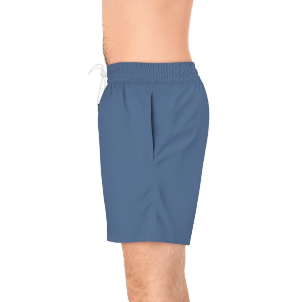 Men's Mid-Length Swim Shorts (AOP) - END RACE BASED LAW - Blues - Blue BG - Image 6