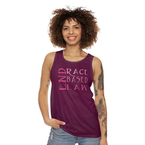 Unisex Tank Top (AOP) - END RACE BASED LAW - Pinks Caldera - Purple BG