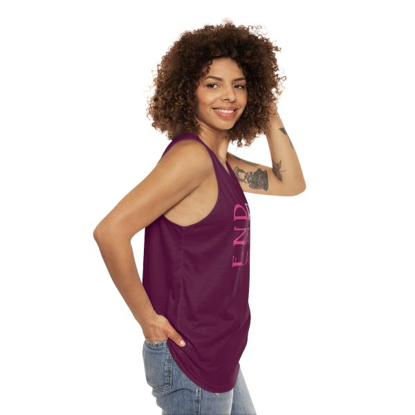 Unisex Tank Top (AOP) - END RACE BASED LAW - Pinks Caldera - Purple BG - Image 8