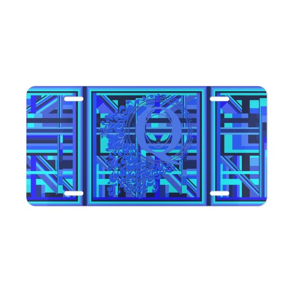 Vanity Plate - Q Splash Geometric Multi Blue BG - Image 2