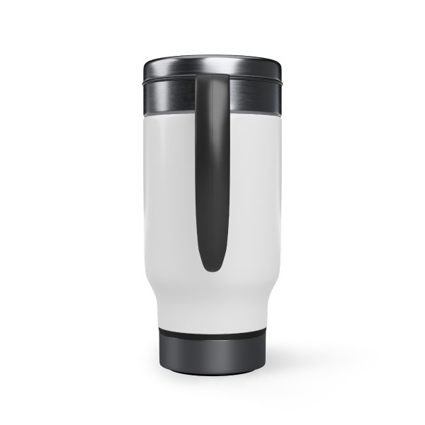 Stainless Steel Travel Mug with Handle, 14oz - Unity4Earth - Pinks - Image 2