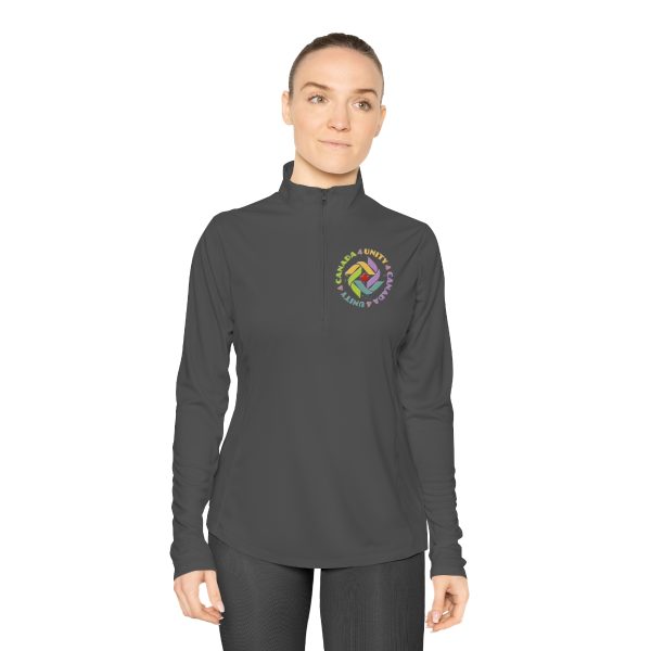 Ladies Quarter-Zip Pullover - Unity4Canada - Pastels - Image 9