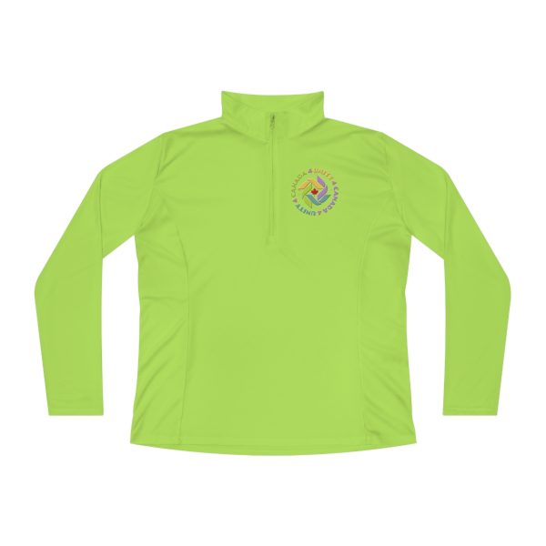 Ladies Quarter-Zip Pullover - Unity4Canada - Pastels - Image 2