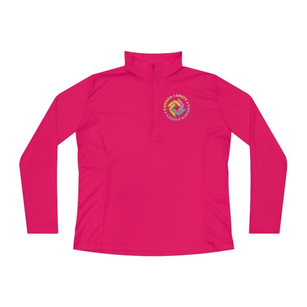 Ladies Quarter-Zip Pullover - Unity4Canada - Pastels - Image 28