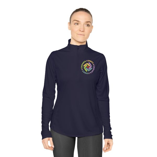 Ladies Quarter-Zip Pullover - Unity4Canada - Pastels - Image 24