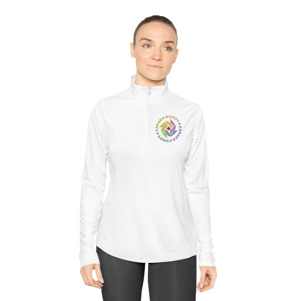 Ladies Quarter-Zip Pullover - Unity4Canada - Pastels - Image 6