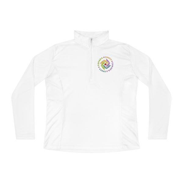 Ladies Quarter-Zip Pullover - Unity4Canada - Pastels - Image 4