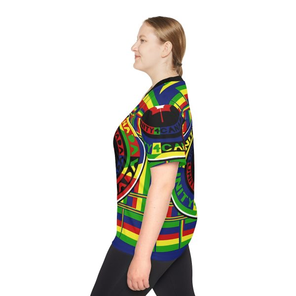 Unisex Football Jersey (AOP) - Unity4Canada - Multi Coloured - Geometric BG - Image 5