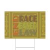 Plastic Yard Sign - END RACE BASED LAW - Earth Tones - Geometric BG - Image 8