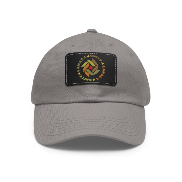 Dad Hat with Leather Patch (Rectangle) - Unity4Canada -  Earth Tones - Image 148