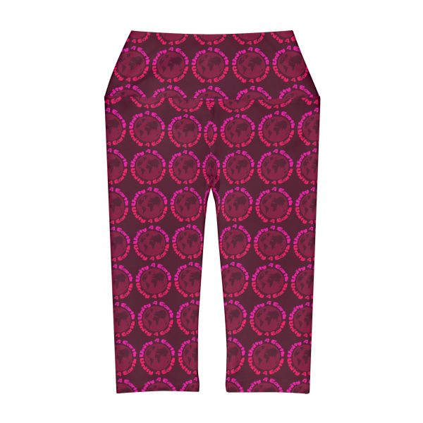 Yoga Capri Leggings (AOP) - Unity4Earth - Pinks - Image 3