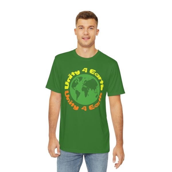 Men's Polyester Tee (AOP) - Unity4Earth - YellowOrange - Image 4