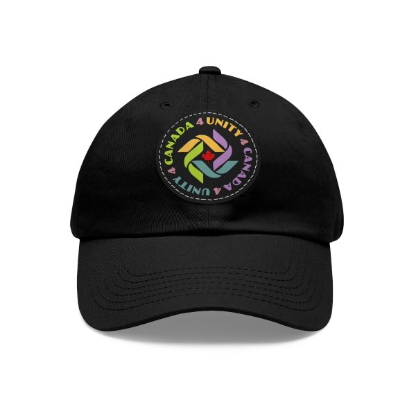 Dad Hat with Leather Patch (Round) - Unity4Canada - Pastels - Image 64