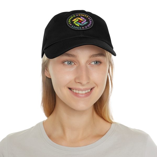 Dad Hat with Leather Patch (Round) - Unity4Canada - Pastels - Image 67