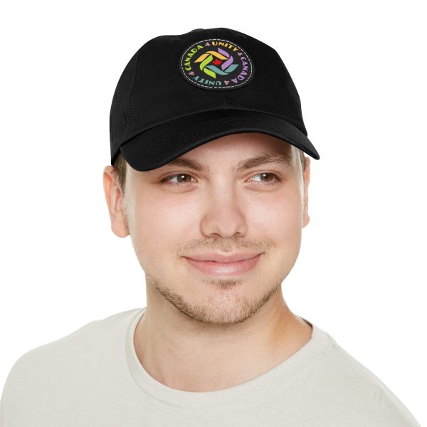 Dad Hat with Leather Patch (Round) - Unity4Canada - Pastels - Image 68