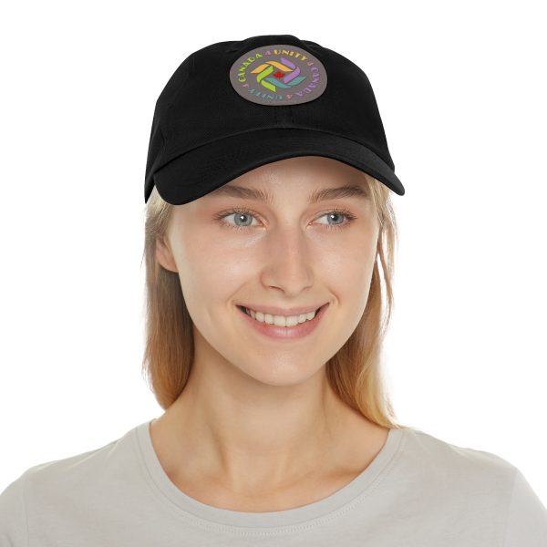 Dad Hat with Leather Patch (Round) - Unity4Canada - Pastels - Image 74