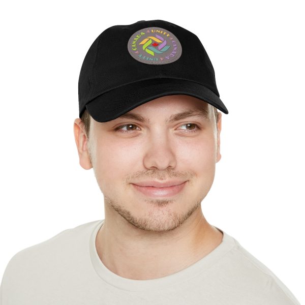 Dad Hat with Leather Patch (Round) - Unity4Canada - Pastels - Image 75